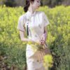 蕾絲短袖旗袍 | 小清新款 - 改良女裝古典旗袍：圖片 3