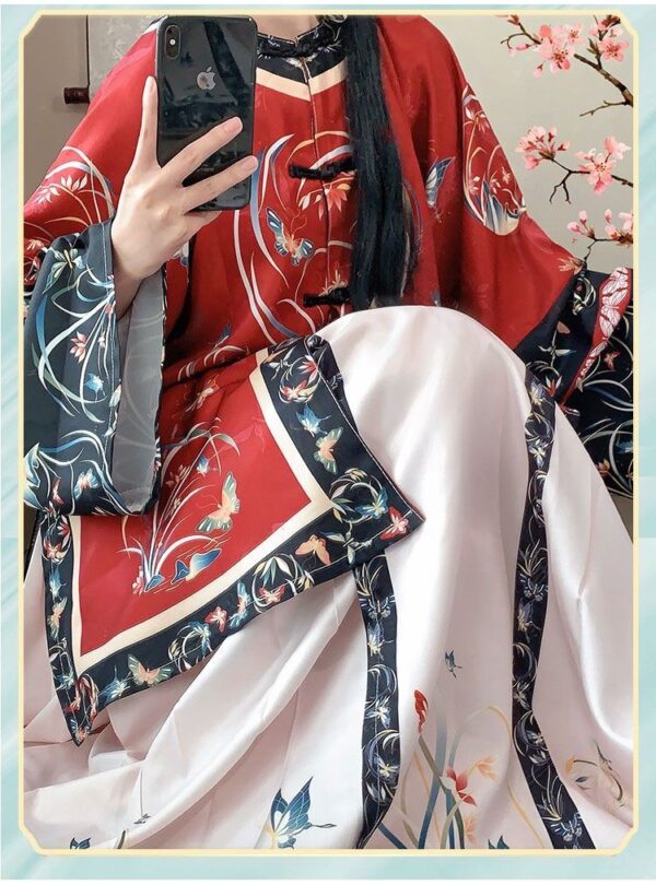 花澗格格套裝 | 清漢對襟圓領 - 改良女裝漢服：圖片 8